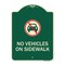 Signmission No Vehicles on Sidewalk Heavy-Gauge Aluminum Architectural Sign, 24" x 18", G-1824-23551 A-DES-G-1824-23551 - alternate 1
